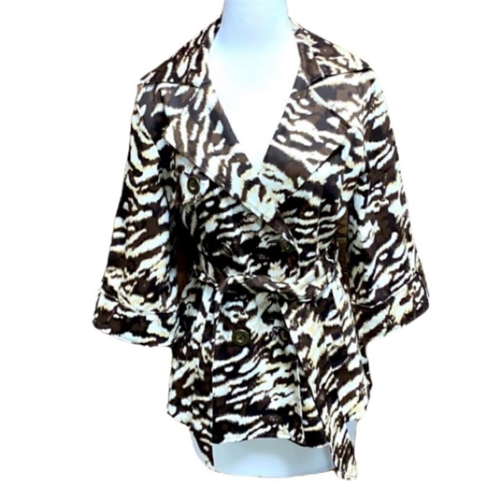 Appraisal Brown/Cream Double Breasted Trench